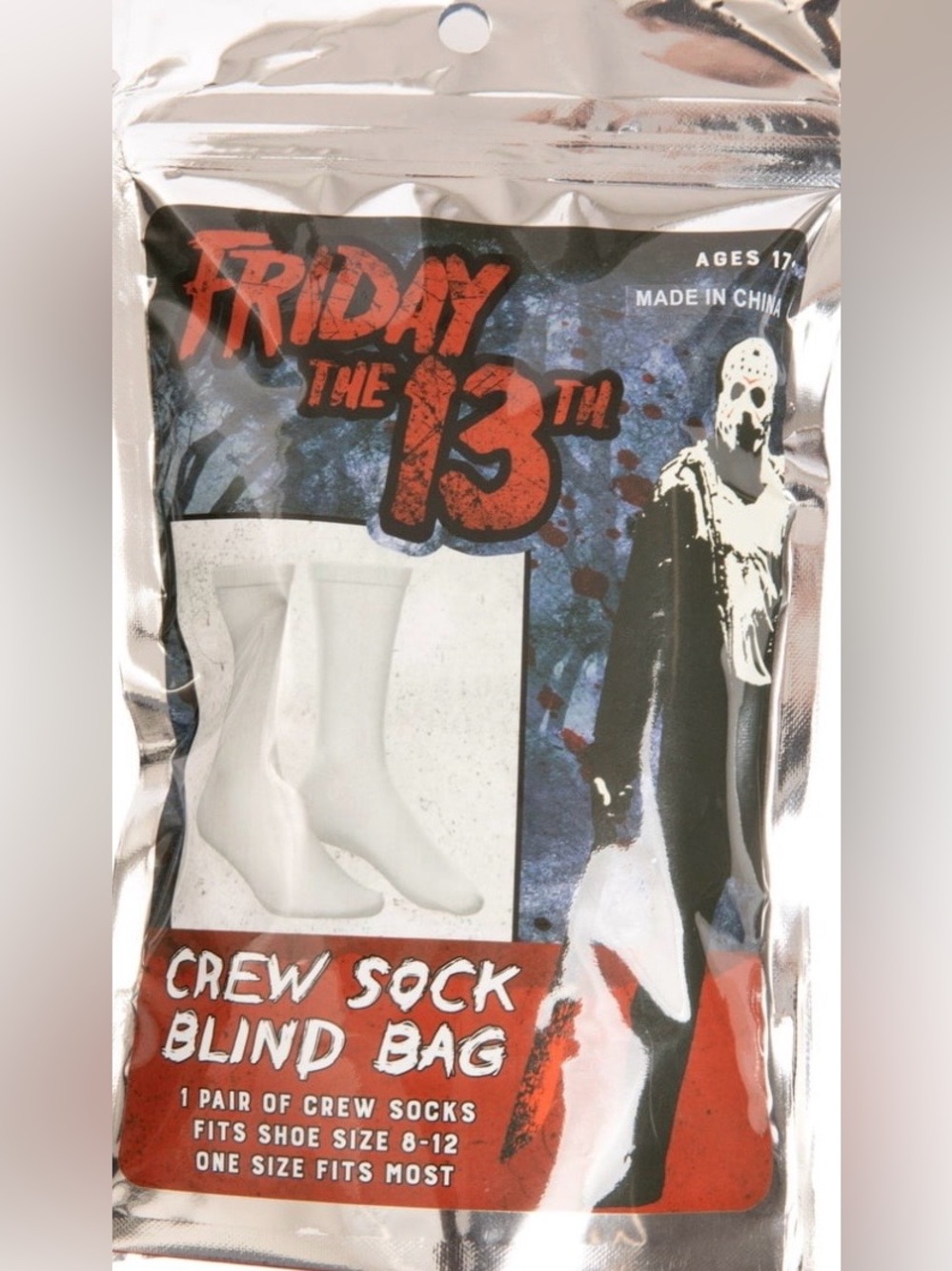 Friday the 13th Crew Socks in Blind bag which Frightening design will Your fate
